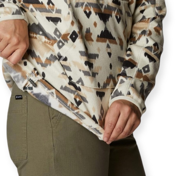 Columbia Sweater Weather Pullover Hoodie Chalk Rocky Mountain Print size Large - Picture 7 of 11